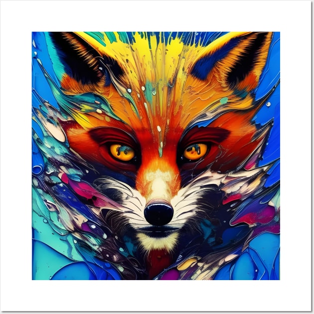 Graphic Novel Comic Book Art Style Red Fox Wall Art by Chance Two Designs